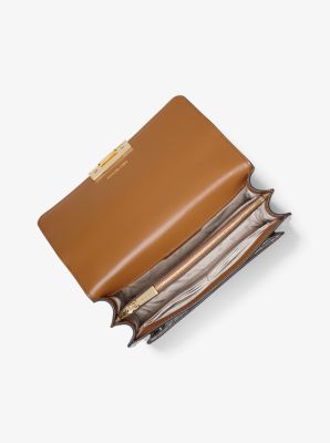 Grand sac &agrave; bandouli&egrave;re Jade en cuir et &agrave; logo