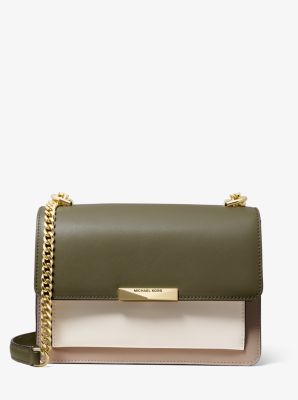 Jade Large Tri Color Leather Crossbody Bag Michael Kors