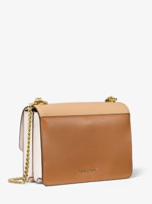 Jade Large Tri-Color Leather Crossbody Bag
