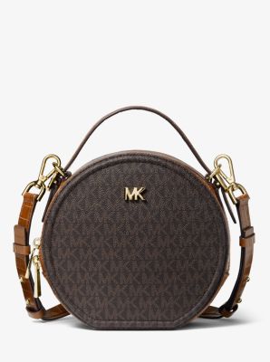 Sac &agrave; bandouli&egrave;re rond Delaney de taille moyenne &agrave; logo