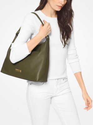 lexington large pebbled leather shoulder bag