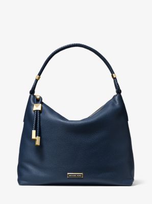 lexington large pebbled leather shoulder bag