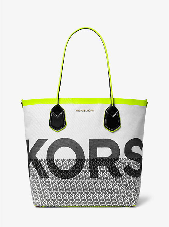 Michael Kors Carolina Large Graphic Logo Jacquard Tote Bag