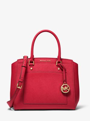 Park Large Saffiano Leather Satchel Michael Kors
