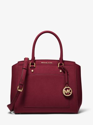 Michael kors hayes large saffiano leather clearance satchel