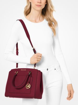 Park large saffiano leather satchel new arrivals