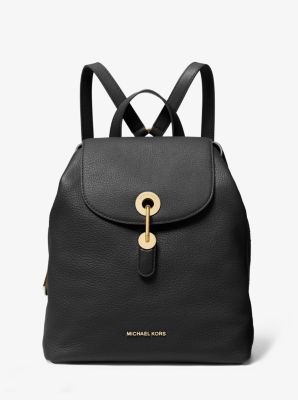 Raven Medium Pebbled Leather Backpack 