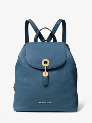 michael kors raven leather backpack