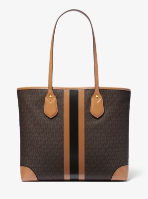 Eva Large Logo Stripe Tote Bag Michael Kors