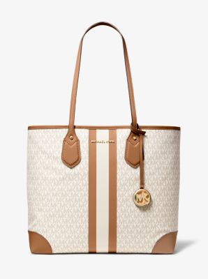 Eva Large Logo Stripe Tote Bag | Michael Kors