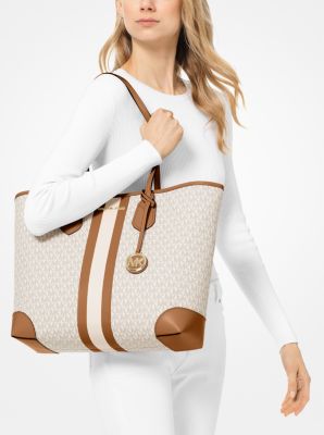 Eva Large Logo Stripe Tote Bag image number 2