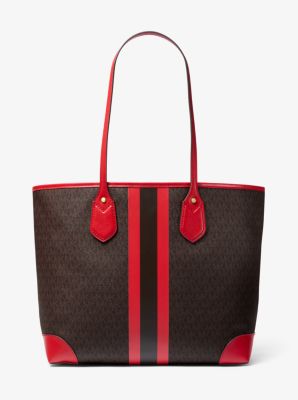 Eva large logo stripe tote bag on sale