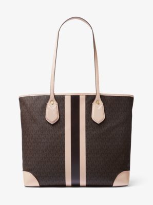 Eva large logo stripe tote bag online