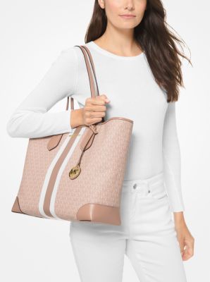 Michael Kors Eva Large Logo Stripe Tote Bag