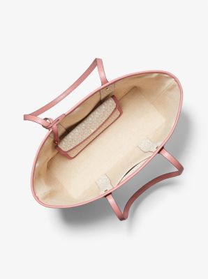 Eva Large Logo Stripe Tote Bag in ROSE MULTI | Michael Kors