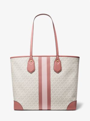 Eva Large Logo Stripe Tote Bag in ROSE MULTI | Michael Kors