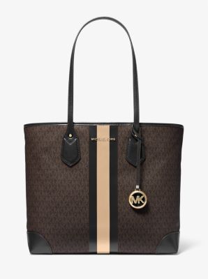 eva large logo stripe tote bag