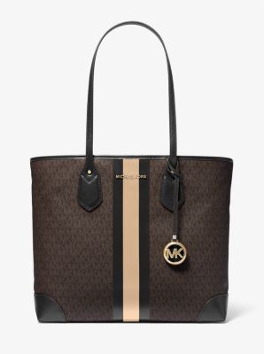 Eva Large Logo Stripe Tote Bag | Michael Kors