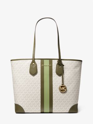 Eva Large Logo Stripe Tote Bag | Michael Kors