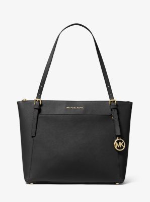 Voyager Large Saffiano Leather Top-Zip Tote Bag | Michael Kors