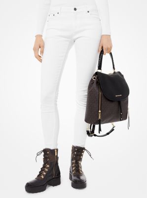 Viv Large Logo and Leather Backpack Michael Kors Canada