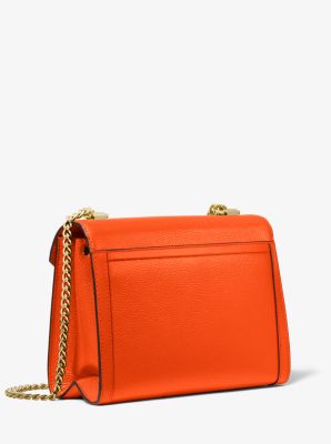 Grand sac &agrave; &eacute;paule Whitney convertible en cuir grain&eacute;