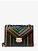 Whitney Large Rainbow Quilted Leather Convertible Shoulder Bag image number 0