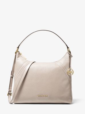 Aria Large Pebbled Leather Shoulder Bag 