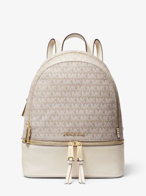 rhea medium logo jacquard backpack