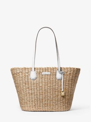 Malibu Woven Straw Tote Bag Michael Kors