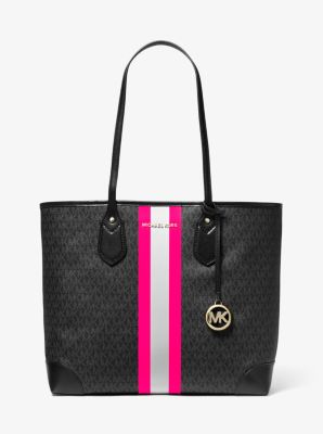 Eva Large Logo Stripe Tote Bag Michael Kors