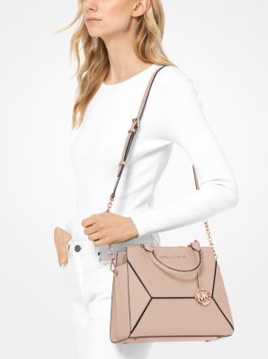 Prism Medium Saffiano Leather Satchel Michael Kors