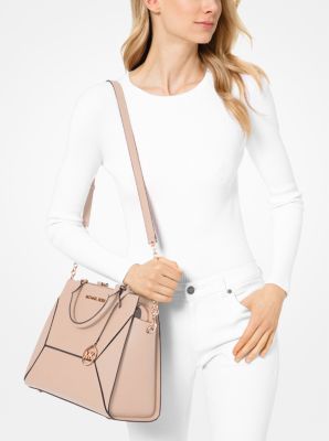 prism medium saffiano leather satchel