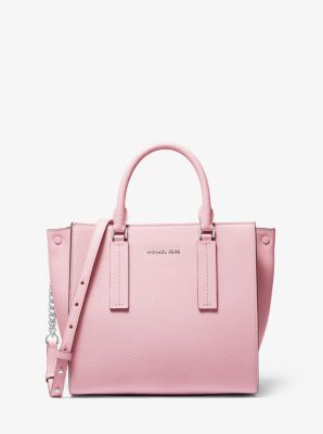 Alessa large discount pebbled leather satchel