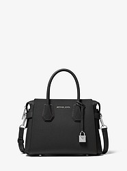 Mercer Small Pebbled Leather Belted Satchel  - BLACK - 30T9SM9S1L