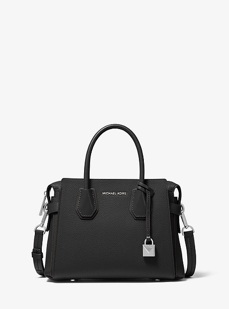 Mercer Small Pebbled Leather Belted Satchel  - BLACK - 30T9SM9S1L