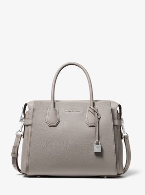 Mercer Medium Pebbled Leather Belted Satchel