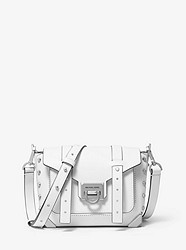 Manhattan Small Leather Crossbody Bag - OPTIC WHITE - 30T9SNCM1L
