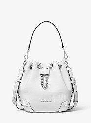 Alanis Small Pebbled Leather Bucket Bag - OPTIC WHITE - 30T9SNJM1L