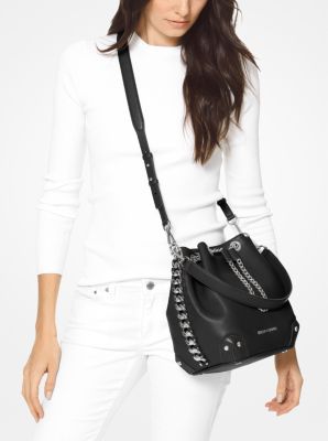 Alanis large pebbled 2025 leather bucket bag