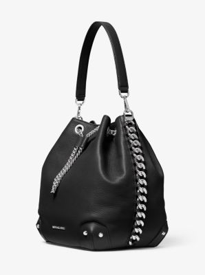 Alanis Large Pebbled Leather Bucket Bag Michael Kors