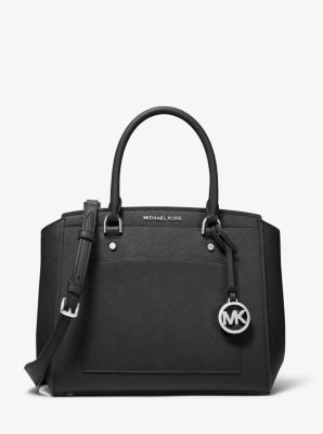 Michael kors hayes large saffiano leather satchel new arrivals