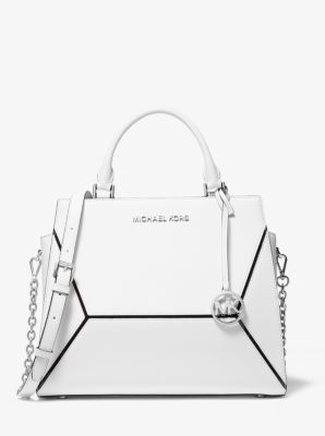 prism medium saffiano leather satchel