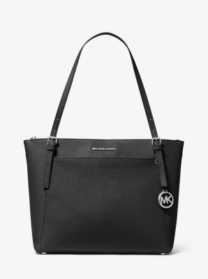 voyager large saffiano leather top zip tote bag