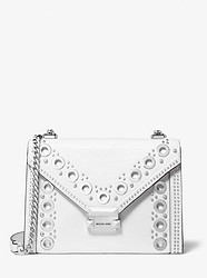 Whitney Large Grommeted Leather Convertible Shoulder Bag - OPTIC WHITE - 30T9SWHL3L