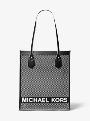 Michael Kors Large Bay Canvas Women's Shoulder Tote Bag in