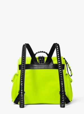 Olivia Medium Studded Neon Satin Backpack Michael Kors