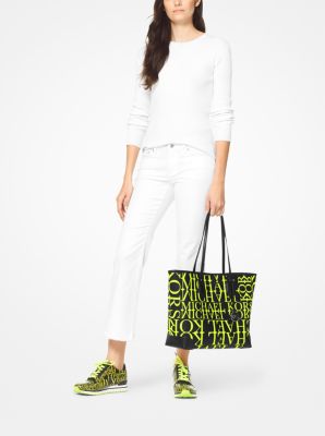 MICHAEL Michael Kors Eva Large Two-Tone Graphic Logo Tote Bag