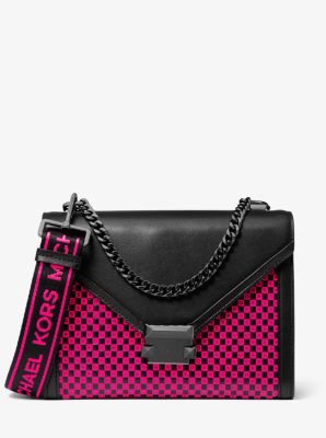 【THEAIRTOWN】Hologram Dot Ribbon Big Shoulder Bag ★ Shop SHBC 3D Rainbow Geometric Shoulder Bag - Perfect for