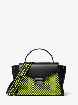 michael kors black neon purse